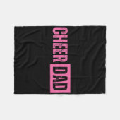 Cheer Dad Pink Cheerleading Fleecedecke (Vorderseite (Horizontal))