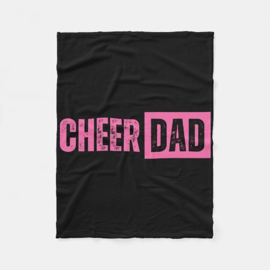Cheer Dad Pink Cheerleading Fleecedecke (Vorderseite)