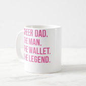Cheer Dad Pink Cheerleading Kaffeetasse (Vorderseite Links)