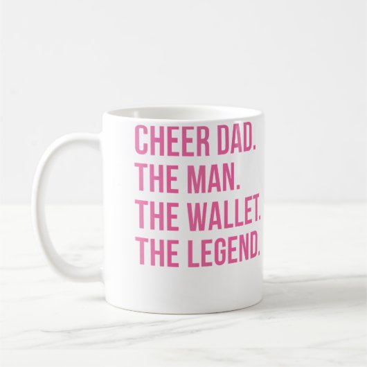 Cheer Dad Pink Cheerleading Kaffeetasse (Links)
