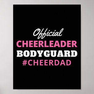 Cheer Dad Pink Offizieller Cheerleading-Bodyguard Poster