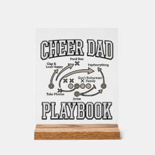 Cheer Dad Playbook Vintage Vector Shirt Design_1 Acrylschild