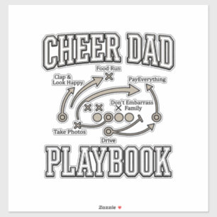 Cheer Dad Playbook Vintage Vector Shirt Design_1 Aufkleber
