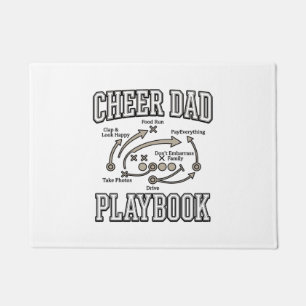 Cheer Dad Playbook Vintage Vector Shirt Design_1 Fußmatte