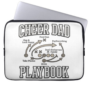 Cheer Dad Playbook Vintage Vector Shirt Design_1 Laptopschutzhülle