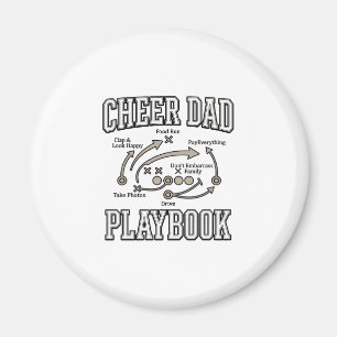 Cheer Dad Playbook Vintage Vector Shirt Design_1 Magnet
