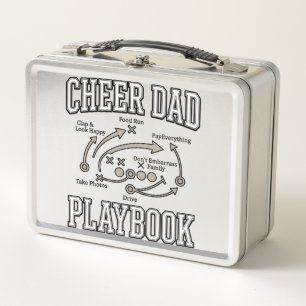 Cheer Dad Playbook Vintage Vector Shirt Design_1 Metall Brotdose
