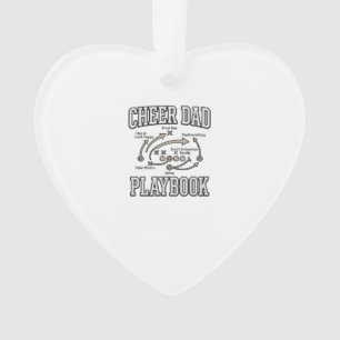 Cheer Dad Playbook Vintage Vector Shirt Design_1 Ornament