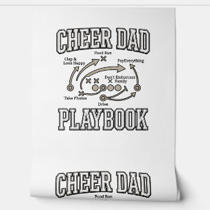 Cheer Dad Playbook Vintage Vector Shirt Design_1 Tapete