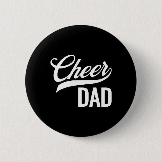 Cheer Dad Red And White Cheerleading Matching Pare Button (Vorderseite)