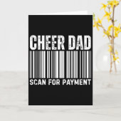 Cheer Dad Scan For Payment Cheerleading  Karte (Gelbe Blume)