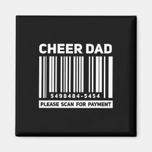Cheer Dad Scan Für Zahlung Lustiger Rcode Cheerlea Magnet