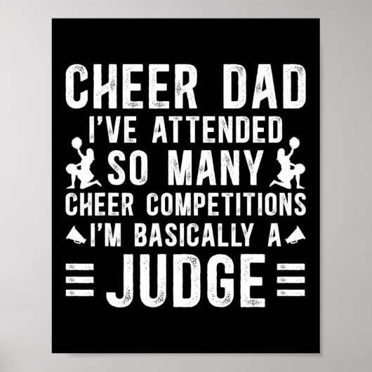 Cheer Dad Sically Ein Richter Dad Eines Cheerleade Poster (Vorne)