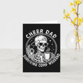 Cheer Dad Surviving Comp Weekend Skeleton Coffee F Karte (Gelbe Blume)
