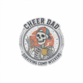 Cheer Dad Surviving Comp Weekend Skeleton Shirt_1 Aufkleber (Vorderseite)