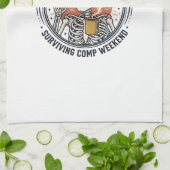 Cheer Dad Surviving Comp Weekend Skeleton Shirt_1 Geschirrtuch (Gefaltet)