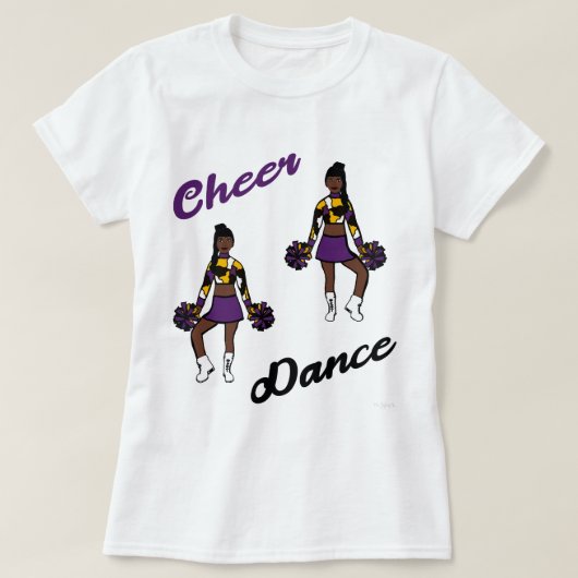 Cheer/Dance T - Shirt (Lila Camouflage) (Design vorne)