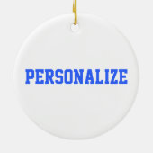 Cheer 📣 💖 Diva Blue Cheerleader Girl Keramikornament (Hinten)