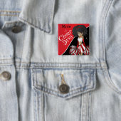 Cheer Diva Girl Cheerleader in Red Button (Beispiel)