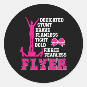 Cheer Flyer Definition Cheerleading Flyer _2  Runder Aufkleber