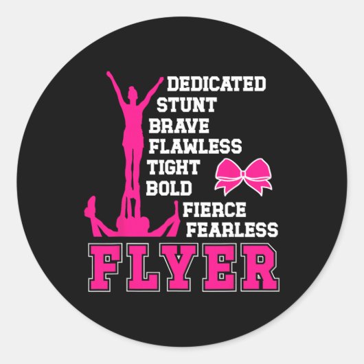 Cheer Flyer Definition Cheerleading Flyer _2 Runder Aufkleber (Vorderseite)