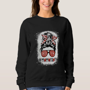 Cheer Football Cheerleader Mama beider Messy Hair Sweatshirt