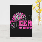 Cheer For The Breast Cancer Awareness Cheer Mom Ma Karte (Gelbe Blume)