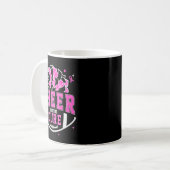 Cheer For The Breast Cancer Awareness Cheerleader Kaffeetasse (Vorderseite Links)