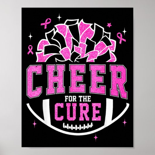 Cheer For The Breast Cancer Awareness Cheerleader  Poster (Vorne)