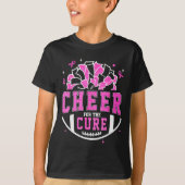 Cheer For The Breast Cancer Awareness Cheerleader T-Shirt (Vorderseite)