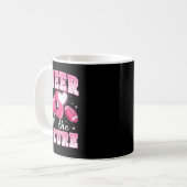 Cheer For The Cure Fußball Cheerleading Brust Ca Kaffeetasse (Vorderseite Links)