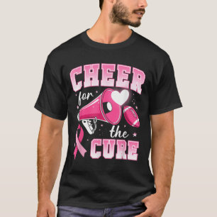 Cheer For The Cure Fußball Cheerleading Brustkrebs T-Shirt