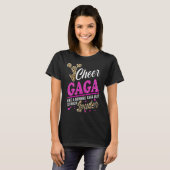 Cheer Gaga Größte Fan Leopard Print und Pom Pom T-Shirt (Vorne ganz)