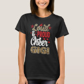 Cheer Gigi Biggest Fan Leopard Print And Pom Pom T-Shirt (Vorderseite)