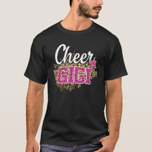 Cheer Gigi Größte Fan Leopard Print und Pom Pom 1 T-Shirt