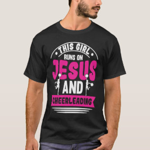 Cheer Girl Dieses Mädchen läuft auf Jesus und Chee T-Shirt