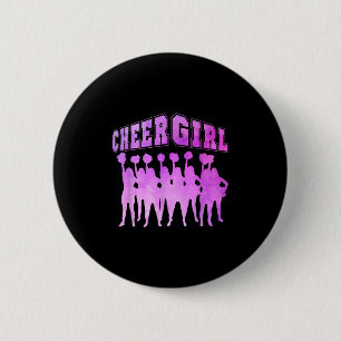 Cheer Girl Funny Cheerleader Zitat Cheerleader Te Button