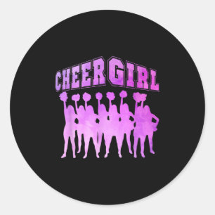 Cheer Girl Funny Cheerleader Zitat Cheerleader Te Runder Aufkleber