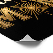 Cheer Gold Cheerleader Cheerleading Mom Game Day D Poster (Ecke)