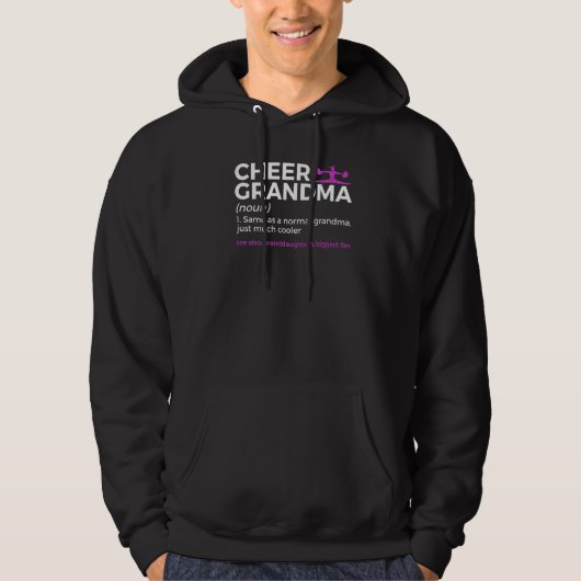 Cheer Grandma Definition Granddaughter's Biggest F Hoodie (Vorderseite)