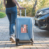 Cheer Grandpa Patriotic Vintage Flag Shirt Design_ Aufkleber (Koffer Insitu)