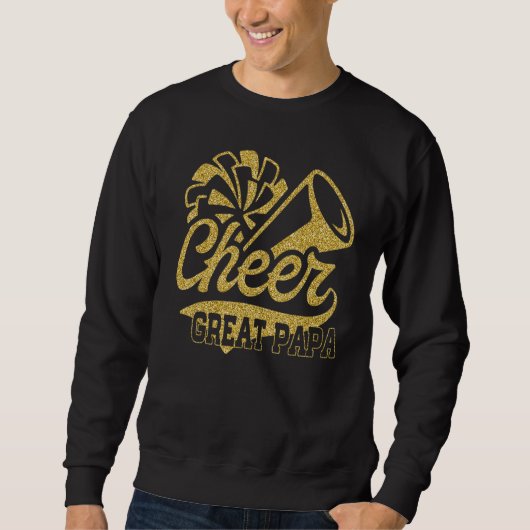 Cheer Great Uncle Biggest Fan Cheerleader Father's Sweatshirt (Vorderseite)