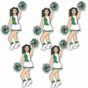 Cheer Green 14" x 14" Vinyl Stickers #2 nach Maß g Aufkleber