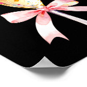 Cheer Happy New Year Coquette Bow Champagne New Ye Poster (Ecke)