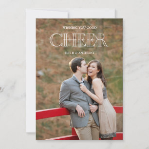 CHEER Holiday Photo Card - White Feiertagskarte