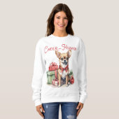Cheer Hua Hua Niedlich Chihuahua Weihnachts-Sweats Sweatshirt (Vorne ganz)
