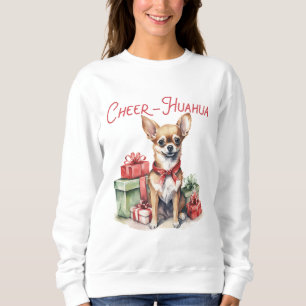 Cheer-Huahua Christmas Chihuahua Sweatshirt