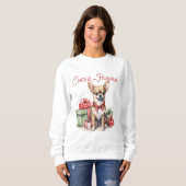 Cheer-Huahua Christmas Chihuahua Sweatshirt (Vorne ganz)