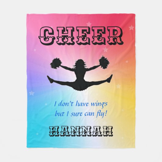 Cheer: "Ich habe keine Flügel, aber ich bin sicher Fleecedecke (Vorderseite)