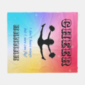 Cheer: "Ich habe keine Flügel, aber ich bin sicher Fleecedecke (Vorderseite (Horizontal))